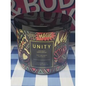 BBW UNITY Coconut Sandalwood Large 3 Wick Candle - Love Grow Together Strong